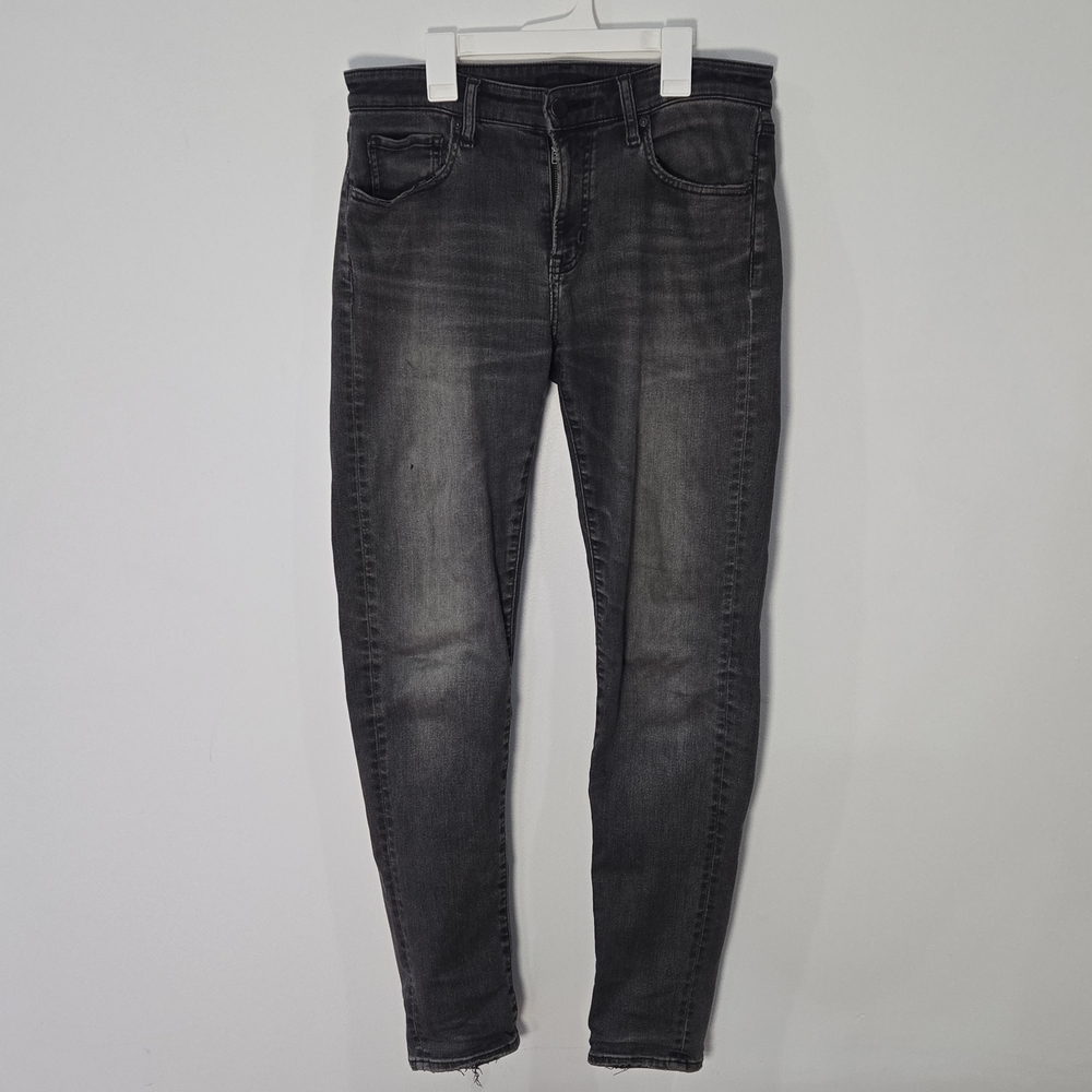 UNIQLO Sz 30 Black Skinny Tapered Low Rise Ultra Stretch Jeans